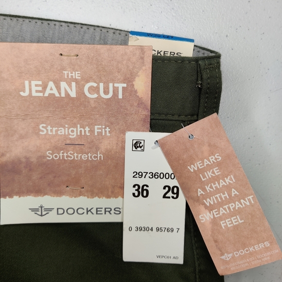 NWT Dockers olive green straight fit pants size 36 - Picture 3 of 4